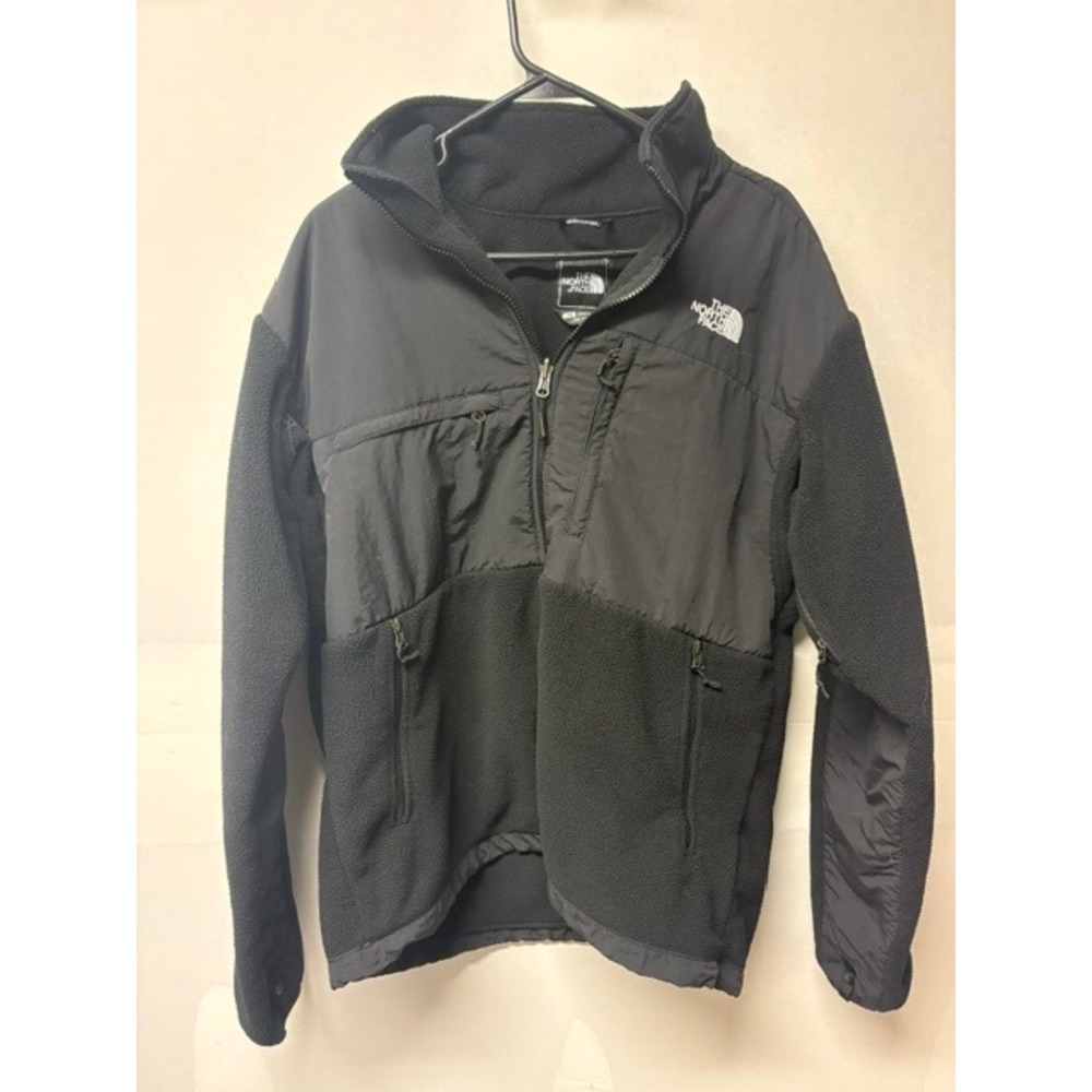 The North Face Denali Fleece Jacket Mens Large Black Full Zip Mixed Media Coat